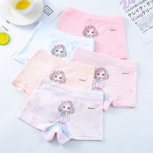 Baby Girls' Cotton Boxer Shorts, Infant and Toddler Girls' Four-Corner Shorts, Comfortable Fit for Medium and Large Children