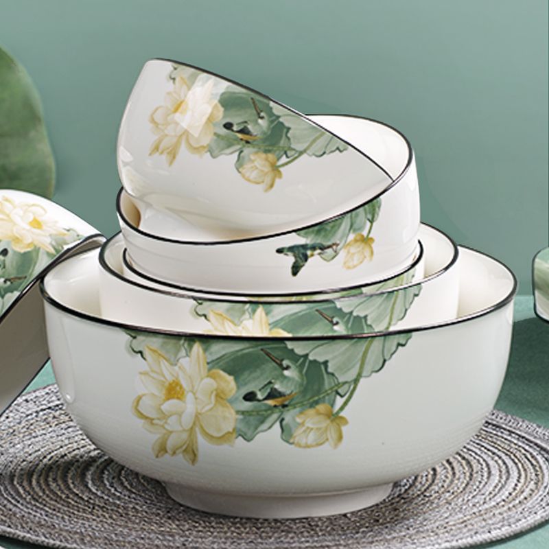 tazón de arroz de cerámica tazón de arroz esmaltado de color nuevo tazón de arroz de estilo chino tazón de fideos de espesamiento tazón de arroz tazón de sopa porcelana Sensheng