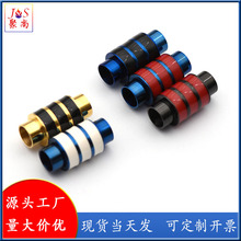 不锈钢磁铁扣间色车轮扣双手皮绳扣头拼色手绳磁力扣龙鳞绳手环扣