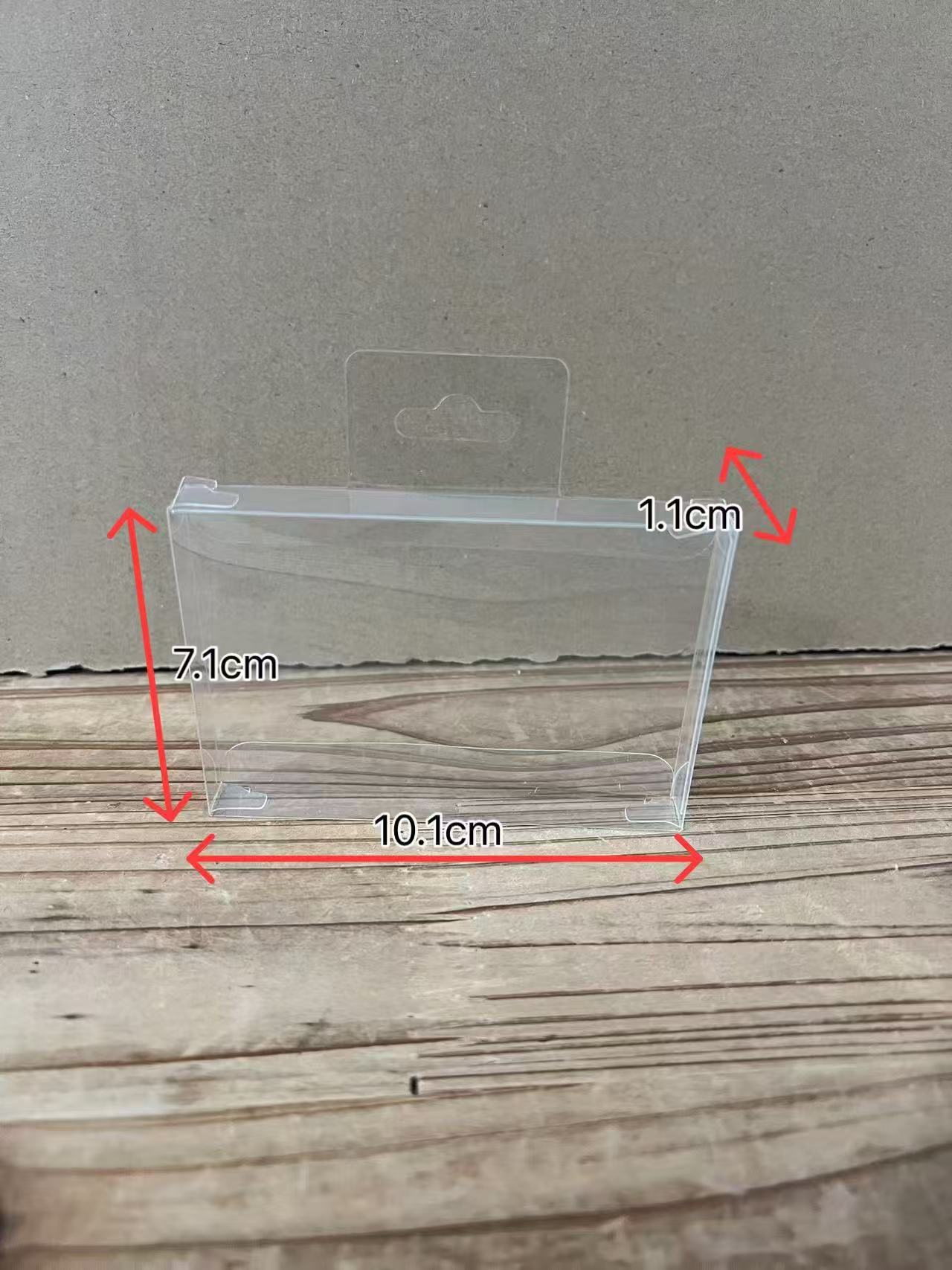 Nueva caja de embalaje transparente con gancho de pvc, exquisito frigorífico, hardware, aparejos de pesca, papelería, caja de exhibición de protección de alta transparencia