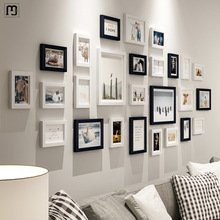 赫朋现代简约照片墙创意组合框免打孔相框挂墙加洗照片客厅卧室背