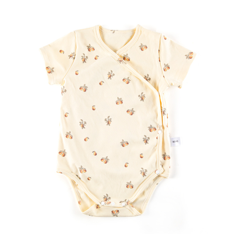 INS estilo europeo y americano infantil mono de manga corta funda nuevos hombres y mujeres bebé verano triángulo mameluco