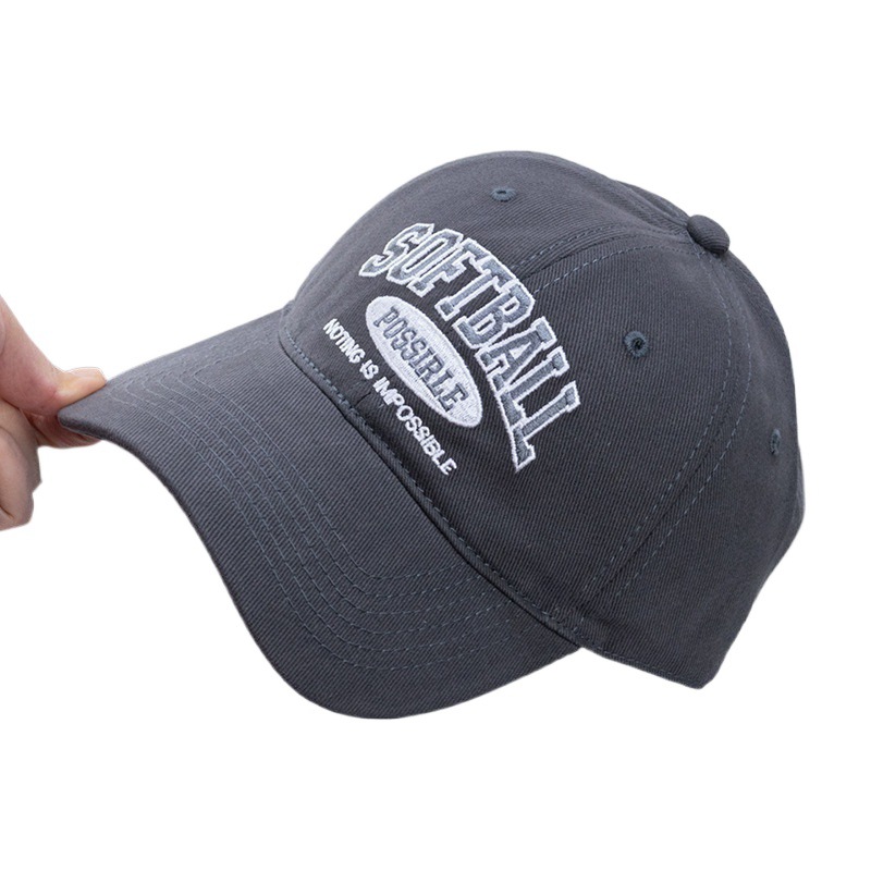 Sombrero de béisbol retro americano otoño invierno 2024 nuevo estilo hip hop versátil letras de la calle bordadas gorra de lengua de moda