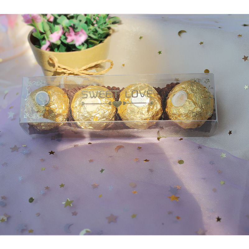 长方形英文烫金礼盒糖果设计白色礼品西洋参塑料礼品盒礼盒喜糖盒