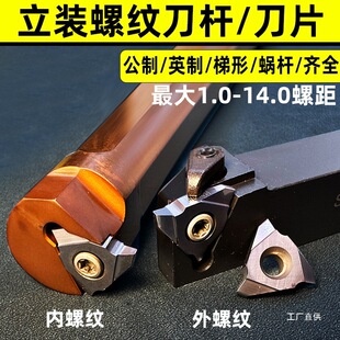 Vertical Mounting/External Thread Turning Tool Holder/T-Type Thread Blade 30 Degree Trapezoidal Ser2020K16Vser2525M Eight Poles