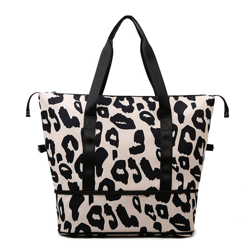 Foldable travel bag, portable large-capacity portable fitness bag, one-piece drop-shipping dry and wet separate fitness bag