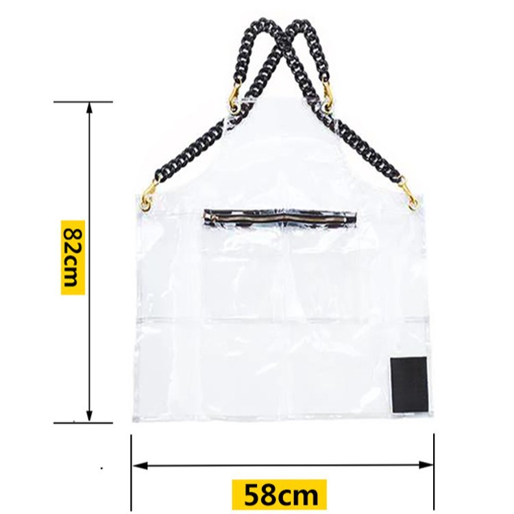 Delantal de TPU transfronterizo impermeable y a prueba de aceite, delantal de pintura artística, delantal de chef, barbero, ropa de trabajo para productos acuáticos, delantal de cocina