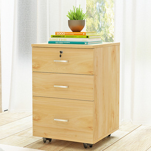 Mobile File Cabinet Floor-Standing Low Cabinet Movable Cabinet Storage Cabinet Bedside Table with Lock Drawer Information Cabinet Movable Cabinet