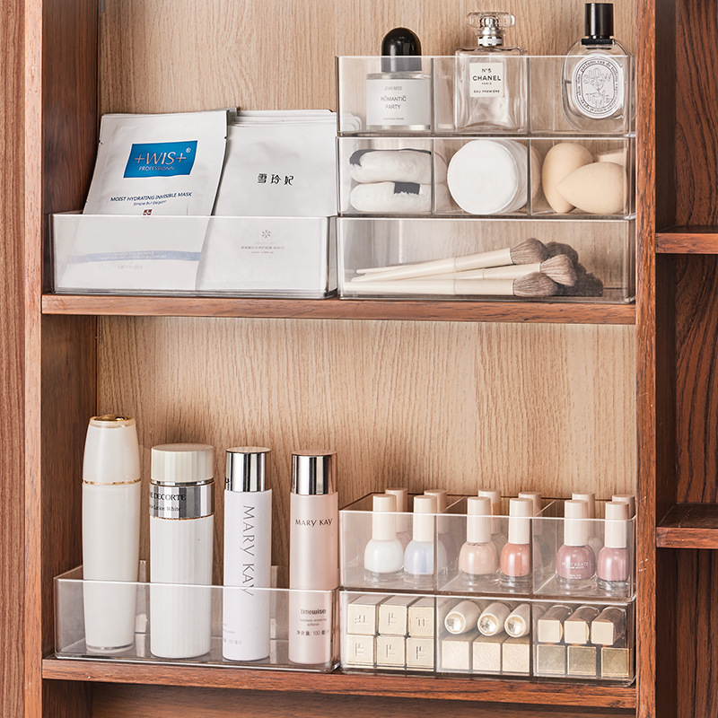 Mirror Cabinet Cosmetic Storage Box Bathroom Cabinet Storage Box Household Mask Lipstick Skin Care Finishing Box Mirror Cabinet Cosmetic Storage Box Bathroom Cabinet Storage Box Household Mask Lipstick Skin Care Finishing Box
