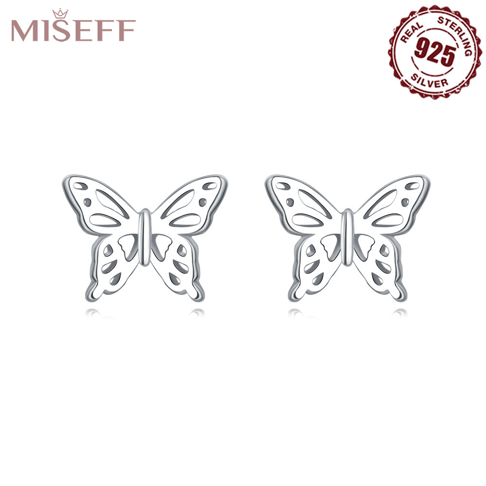 Transfronterizo al por mayor S925 plata esterlina mariposa libélula abeja pendientes pendientes joyería europea y americana joyería mujer