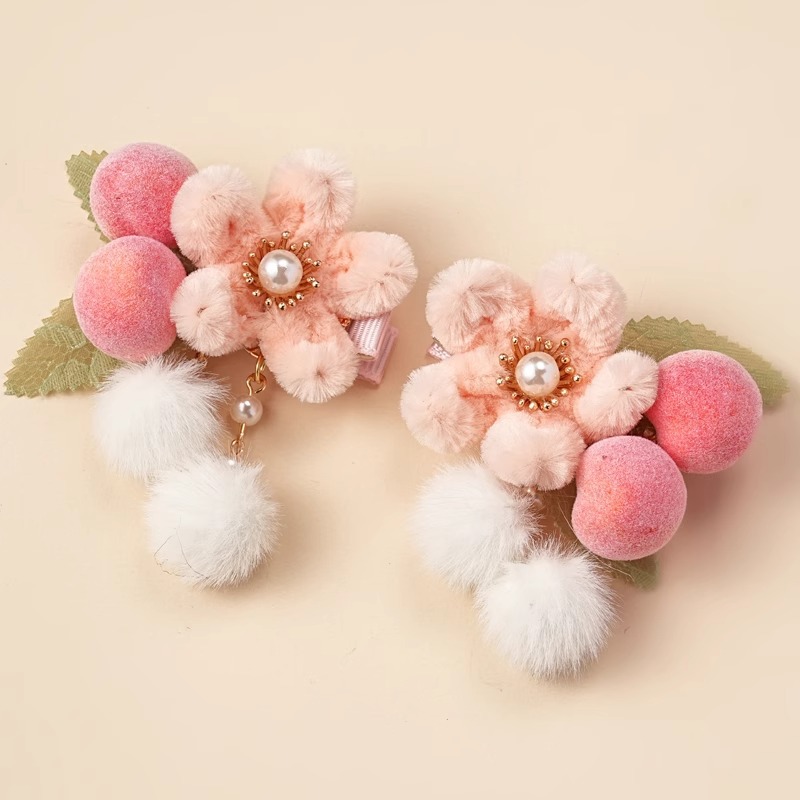 Accesorios para el cabello Hanfu de año nuevo para niñas, año nuevo rojo, horquilla de estilo antiguo, flor de cabeza de año nuevo para niñas, tocado de estilo chino para niños