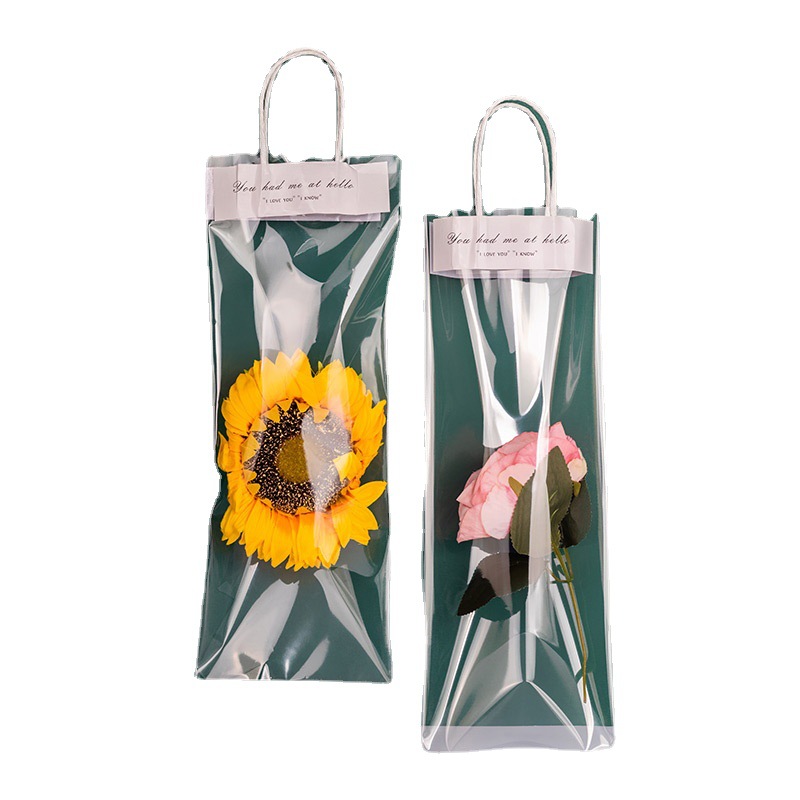 Día de San Valentín arreglo floral bolsa ramo impermeable bolsa de embalaje única tienda de flores material de embalaje bolso de La Flor bolsa transparente