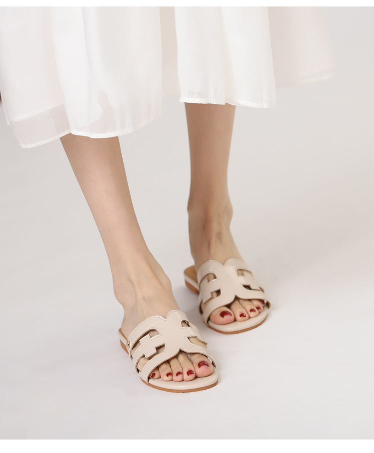 Women's Summer Outdoor Slippers, New Trendy Versatile Beach Slide For Travel And Vacation, Flat Sandals_vogvips.com
