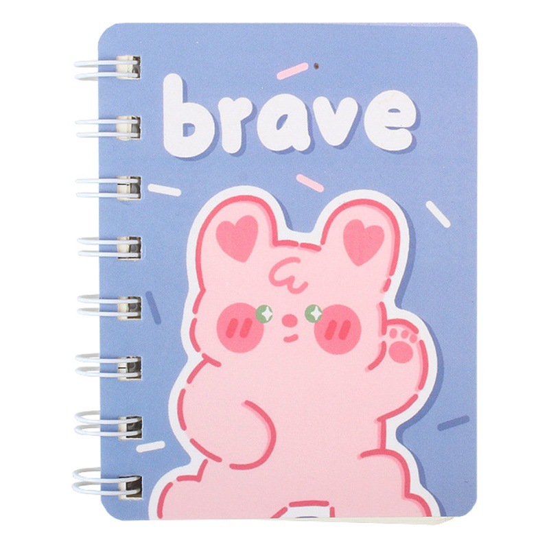 Creativa de dibujos animados Flip estudiante bobina Libro útiles escolares mini portátil bolsillo LOGO impresión al por mayor