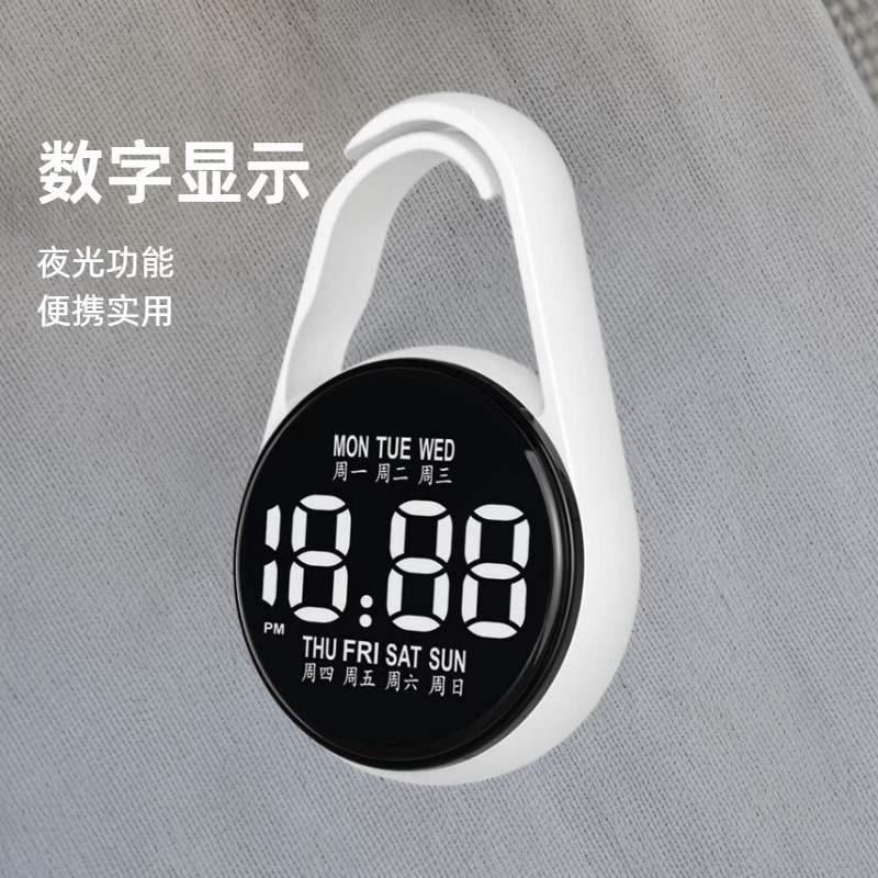 New in stock LED Electronic Hanging Watch H3 Luminous Digital Backpack Keychain Pendant Student Children Electronic Hanging Watch