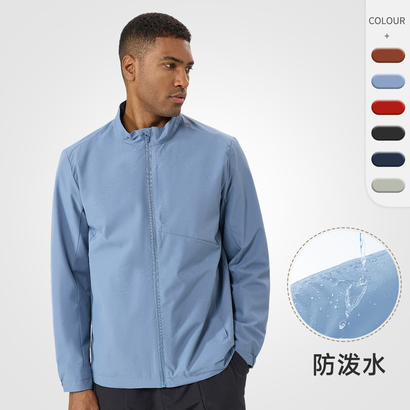 Junior Outdoor Windproof and Waterproof Jacket for Men and Women, Camping, Mountaineering, Hiking, Stand-Up Collar Jacket, Sports Windbreaker
