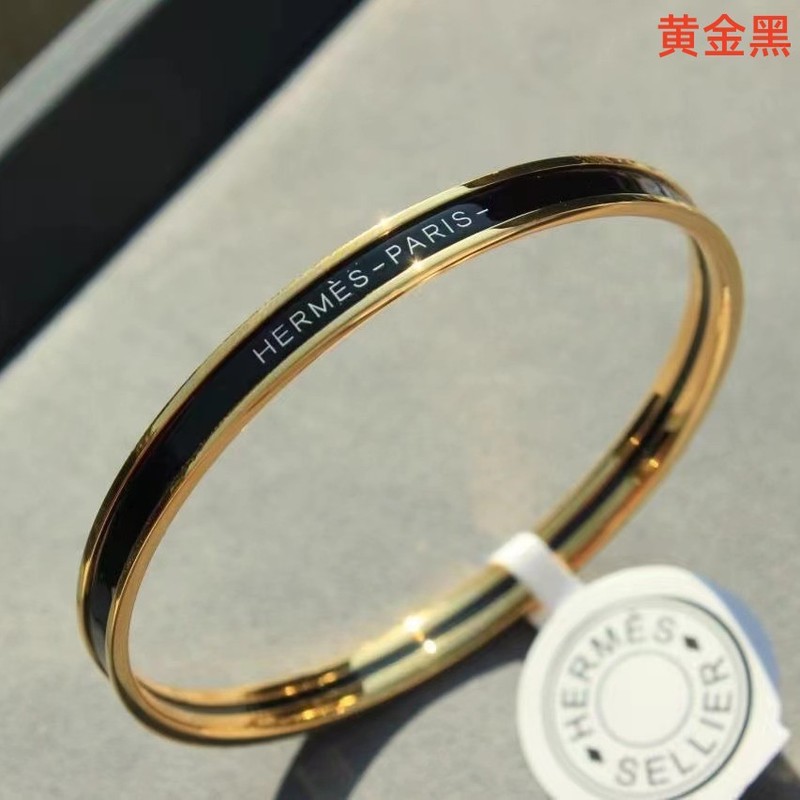 HERMES爱马仕高品质字母h珐琅兔子手镯奢华时尚简约情侣闺蜜礼物|undefined