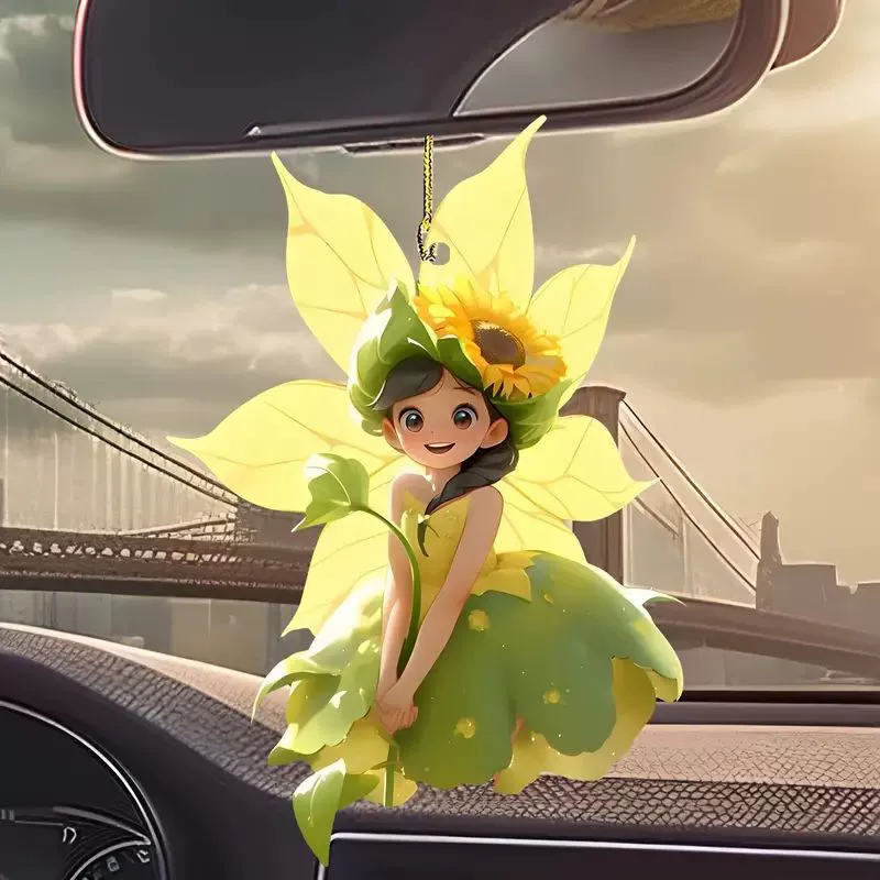 Новый акриловой фея автомобильный кулон трансграничный плоский автомобиль зеркало заднего вида украшения праздничный подарок