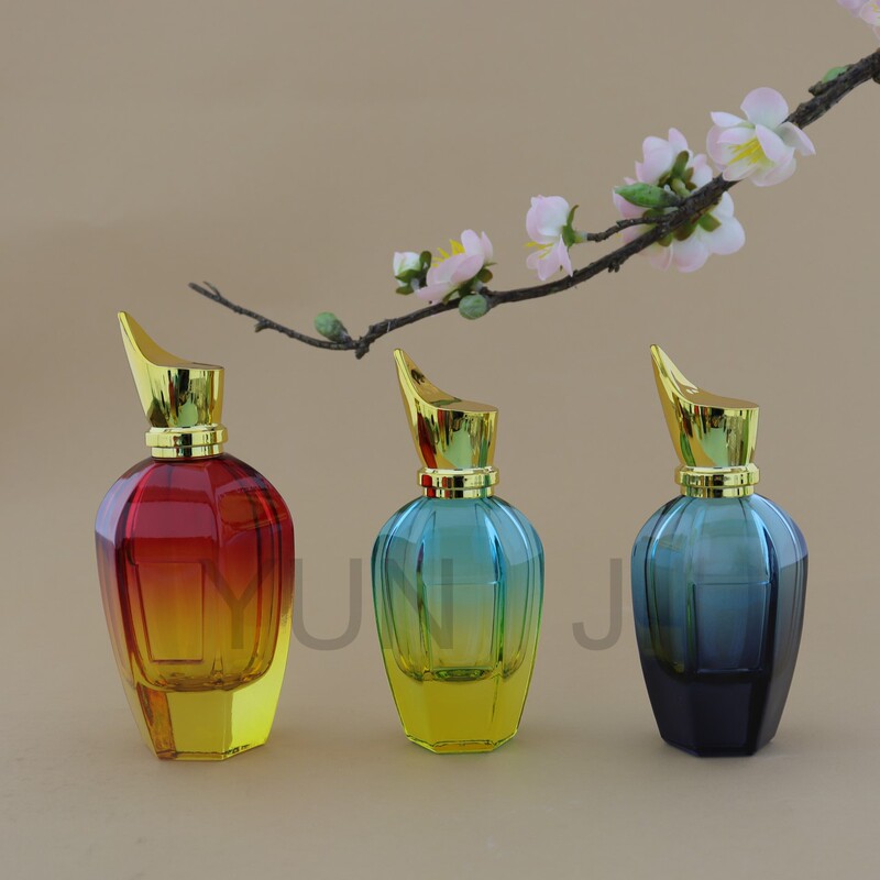 现货 彩色香水瓶30ML50ML100ML卡口螺口玻璃分装瓶渐变色简约喷雾|undefined