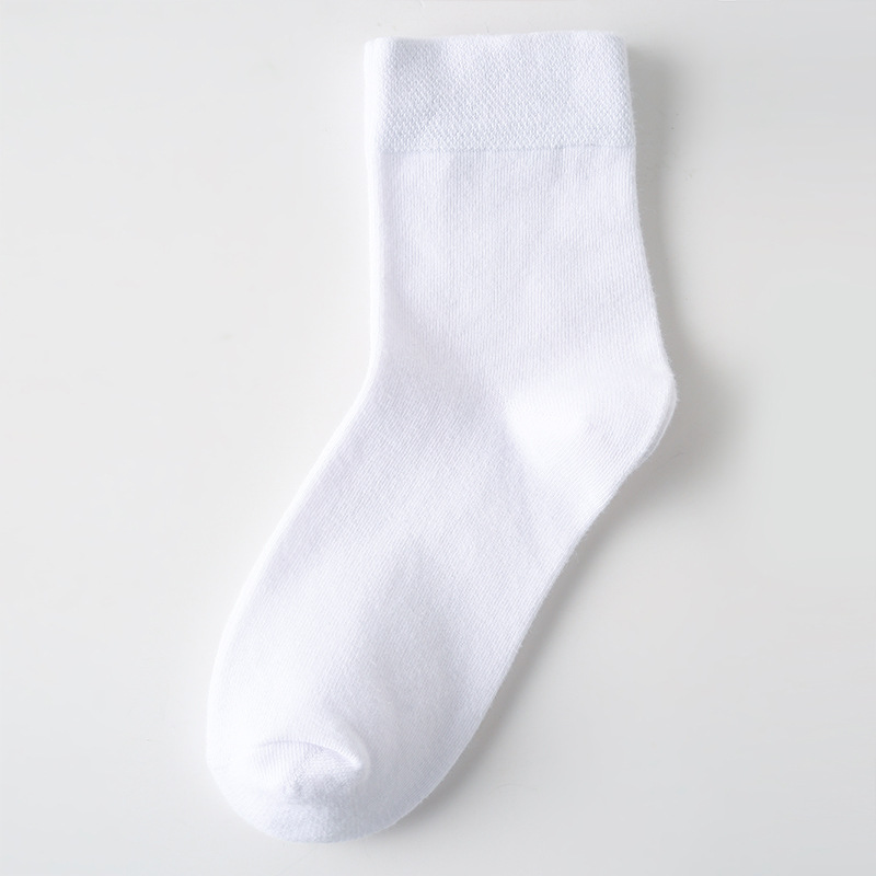 Calcetines de algodón para hombre, calcetines a media pantorrilla blancos y negros, calcetines cortos para mujer, calcetines largos deportivos para estudiantes, desodorantes y absorbentes del sudor, de algodón puro para primavera y verano