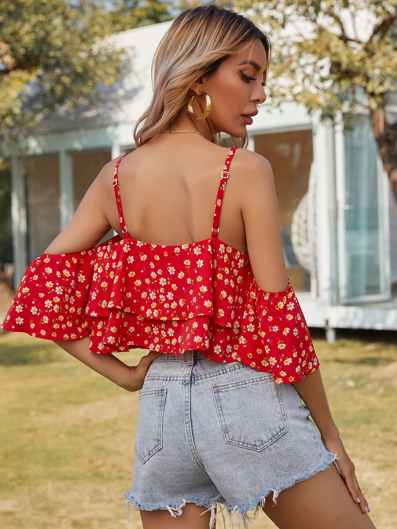 women s floral strapless tank top nihaostyles clothing wholesale NSJM80052