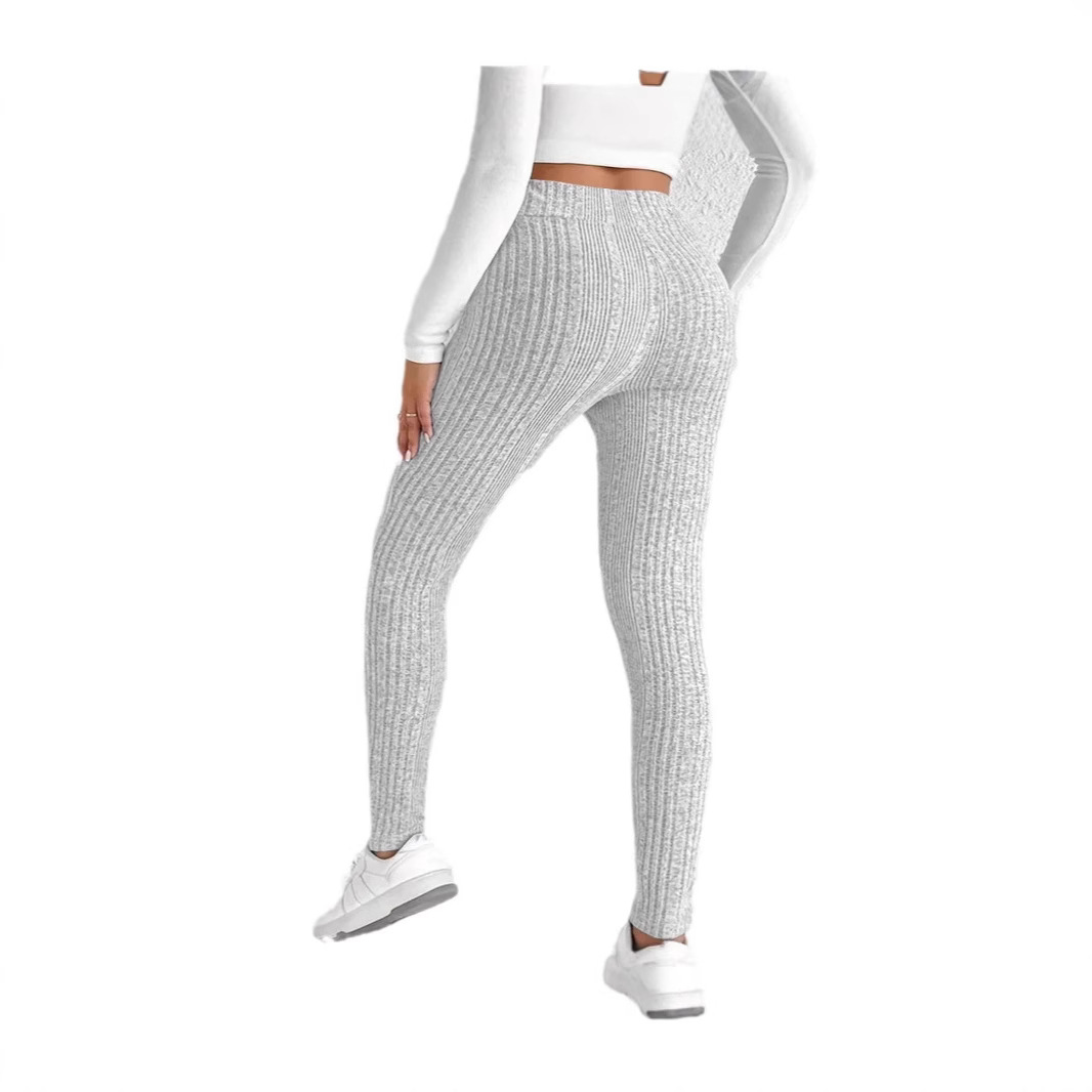 Women's Clothing New Sexy Slim Fashion Casual Striped Thread Tight Trousers Fitness Pants_ecoleips.com