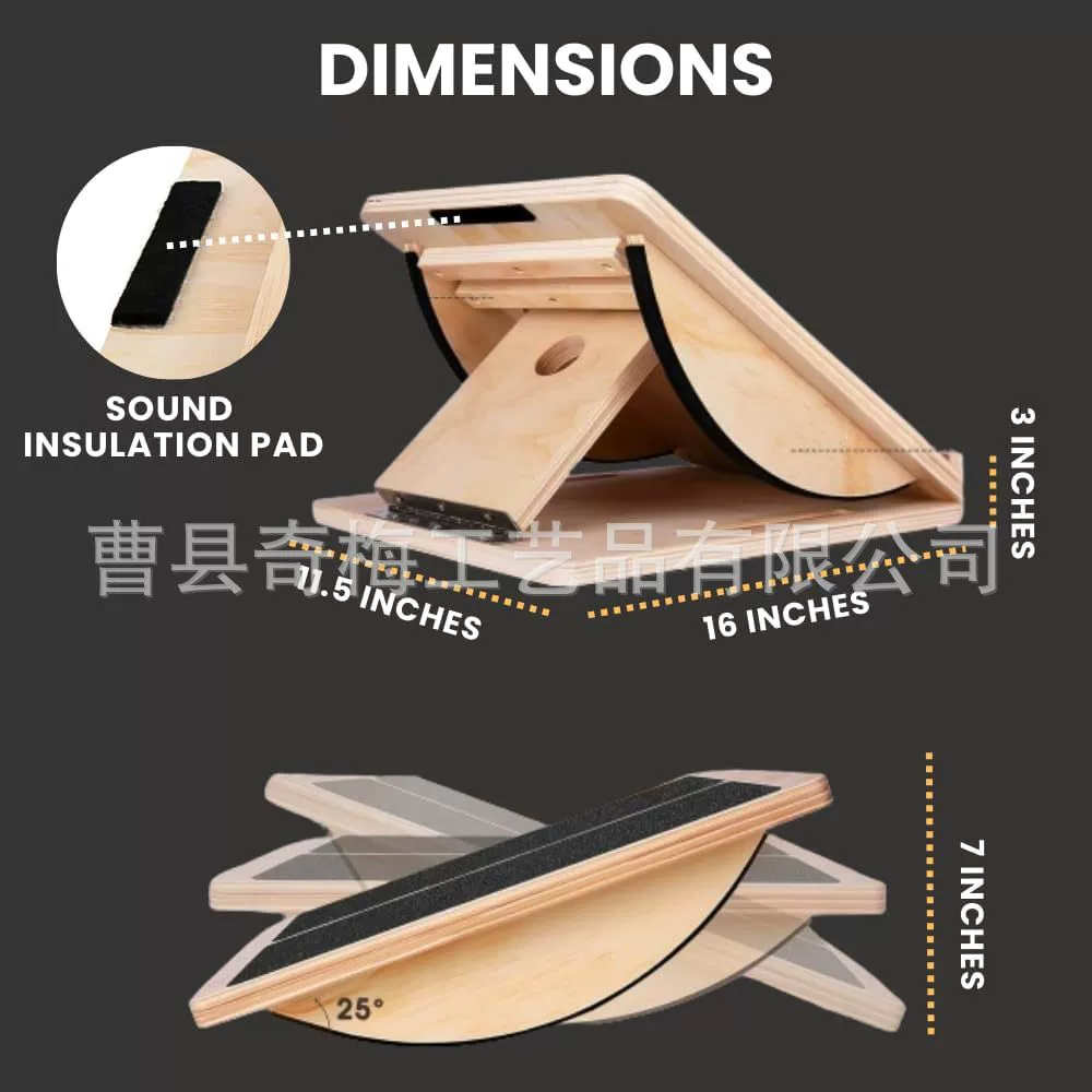 Деревянная доска для фитнеса, для похудения, для растяжки ног, реабилитационная тренировка, фитнес, регулируемая наклонная педаль, спортивный стоячий табурет для растяжки