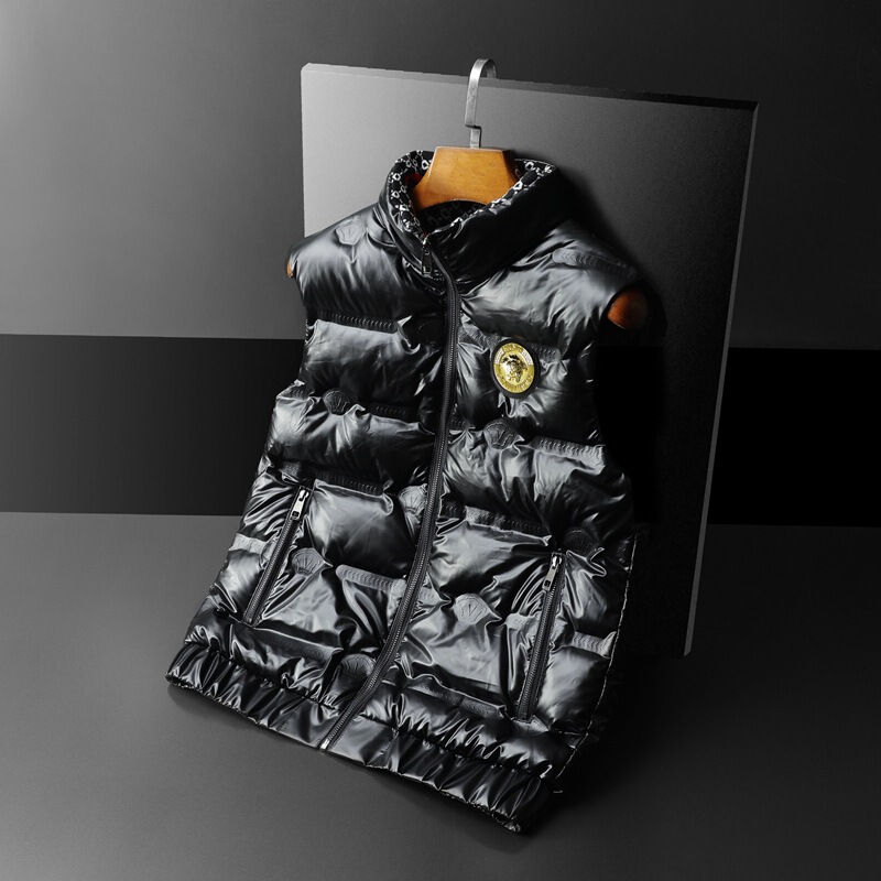 European Station Men's Stand Collar Down Vest 90 29033