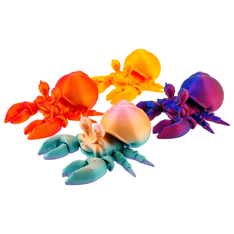 Cross-border 3D printed cute hermit crab furniture ornament fish tank decoration children's toy stall magic tool
