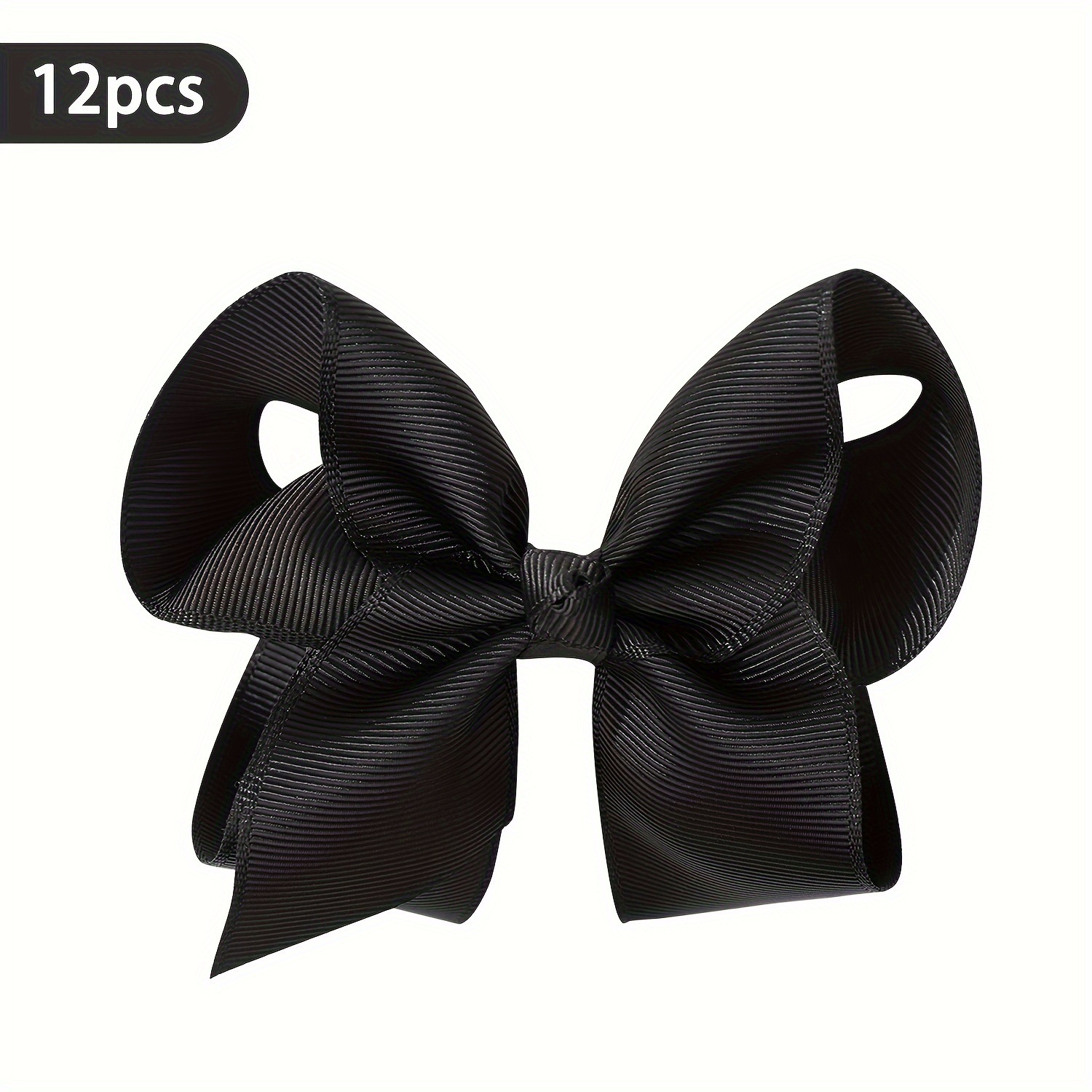 12pcs 6 Inch Girl Hair Bows Boutique Hair Clip Girls 'Cross-border