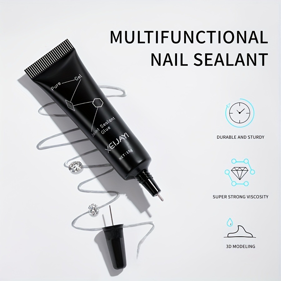 Pegamento de sellado arte de uñas sin lavado pegajoso pegamento de diamante no fluido fototerapia sin lavado fuerte pegajoso pegamento de diamante especial Super firme desgaste de uñas