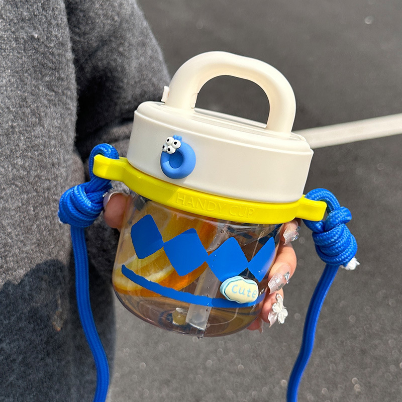 Cross-border New Silicone Water Cup Lanyard Water Bottle Sling Water Cup Handle Silicone Cup Strap Portable Rope Sleeve Bottle Body Sleeve