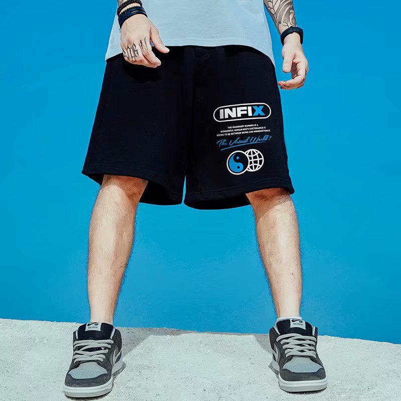 Plus-Size Men's Trendy Hip-Hop Basketball Shorts, Loose Fit, Size 8XL, Street Dance Sports Shorts