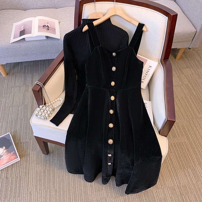 M-4XL大きいサイズトップス、ワンピース、2点セット