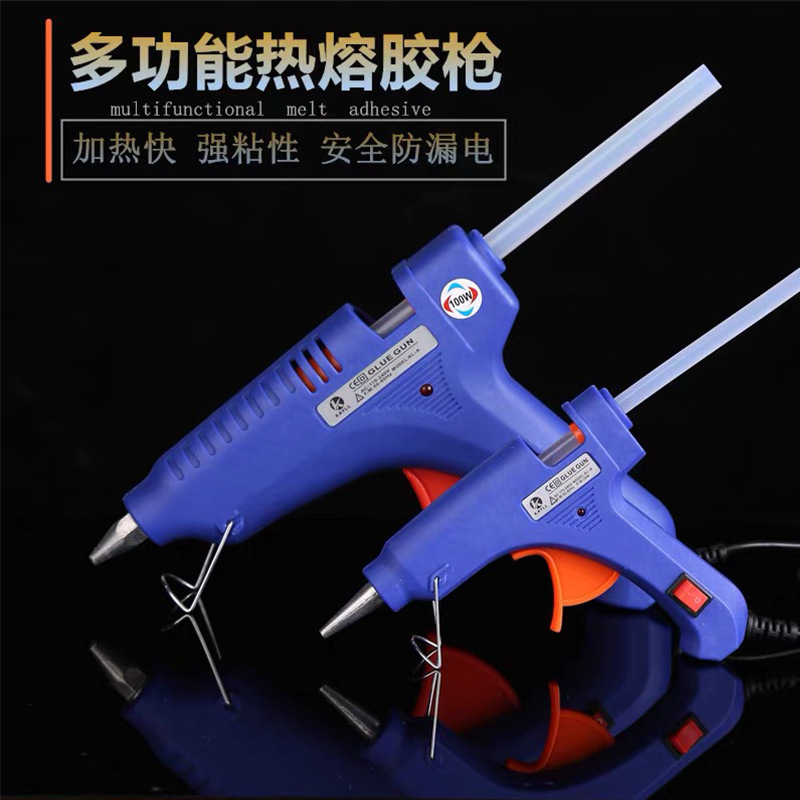Pistola de pegamento de fusión en caliente Pistola de pegamento eléctrico hecha a mano para niños de bricolaje en casa Pistola de pegamento de fusión en caliente para niños Pistola 20w100w