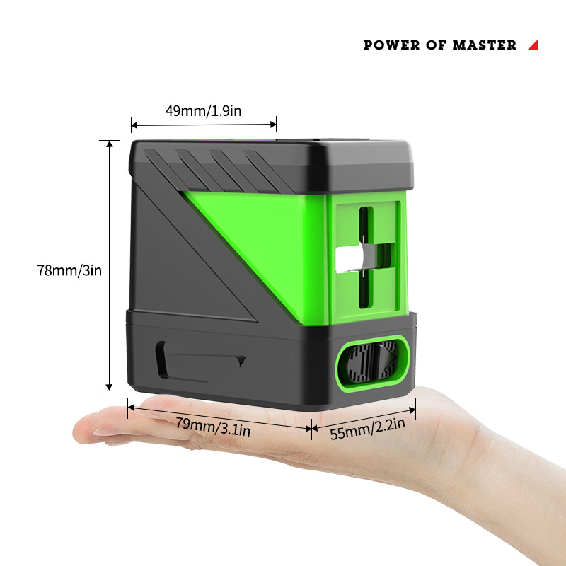 Luz de nivel láser línea fina línea automática Mini portátil 2 Línea proyector de nivel de luz verde