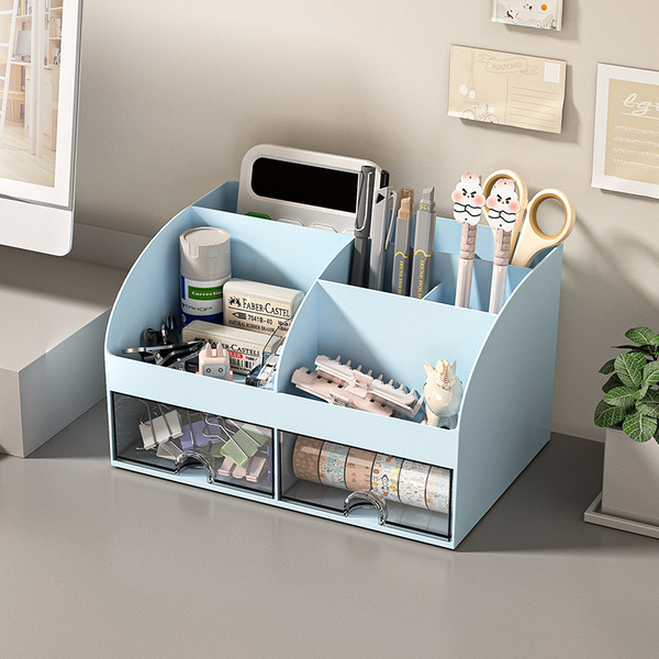 Plastic universal table double-layer storage box