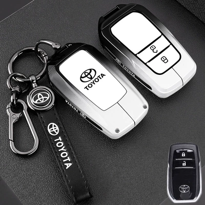 Key Cover Chr Hilux: Static Rod/Key Bag - type-a-round-mark-leather-buckle-black-and-white