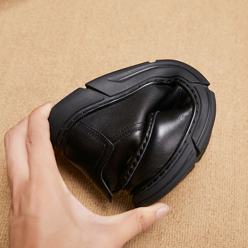 Scarpe casual invernali da uomo in vera lana morbida e pelle, calde e comode_voghion.com