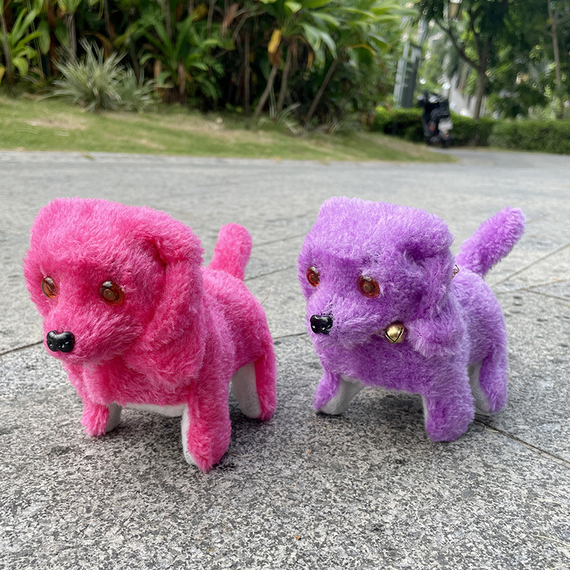 電気ぬいぐるみ犬前進後退発光犬子供のおもちゃペット屋台ホット販売クロスボーダー|undefined