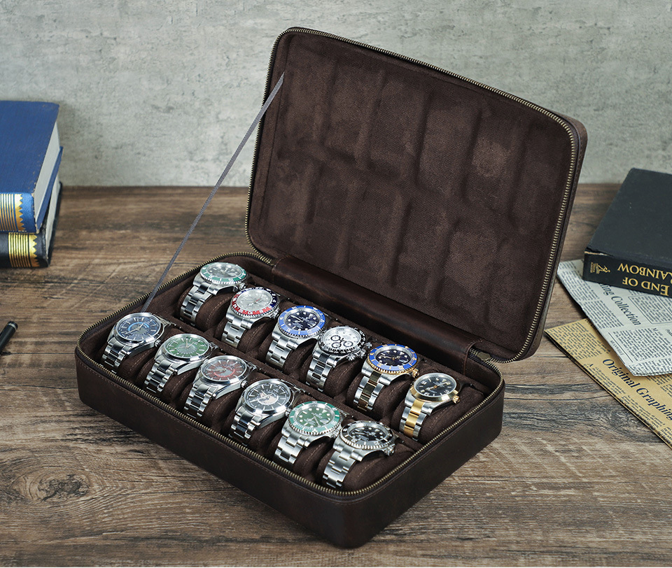 Vintage Leather Watch Box - Image 8