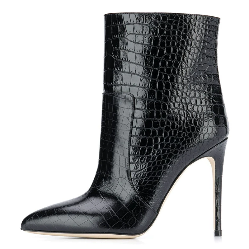 Chengdu Весна новые европейские и американские большие размеры с крокодилом, модные сексуальные кожаные сапоги до середины икры, внешняя торговля, прямые поставки с фабрики