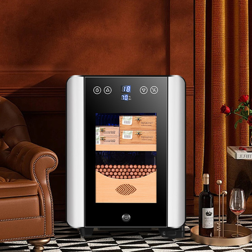 Kelong 80HC temperature controlled humidifying cigar cabinet mini small household cedar wood electronic red wine cabinet smoke cabinet