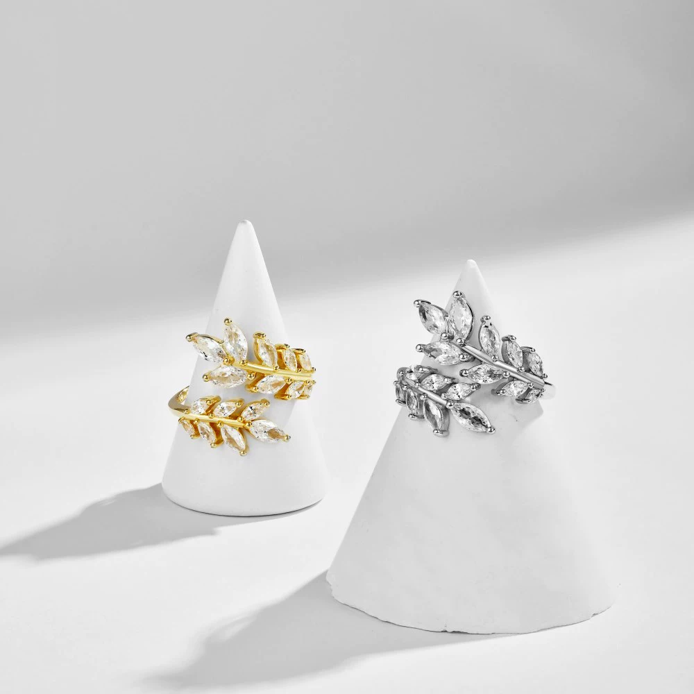 霖琅 Ring, design stone inlay, silver 925 sample, light luxury style