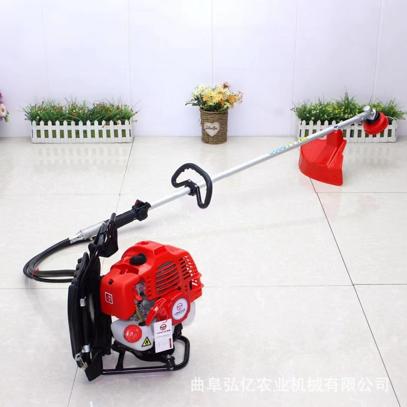 背负式四冲程汽油割草机园林修剪打草机家用开荒松土稻麦收割机