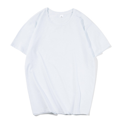 2021夏季新款纯棉圆领短袖定制班服工作服团体服logo来图印刷定做