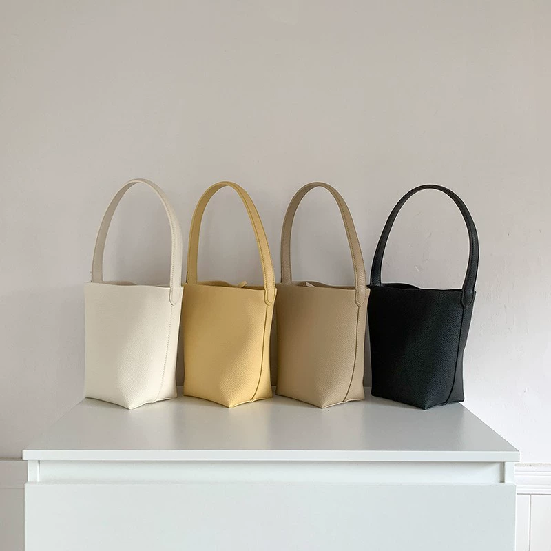 Простая универсальная Повседневная сумка для подмышек с узором Личи, однотонная суперпопулярная текстура, сумка для подмышек в Корейском стиле на одно плечо