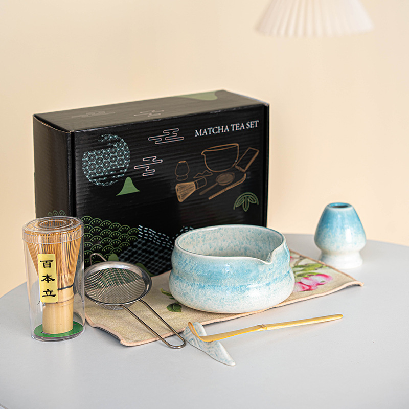 日本製ギフトボックスセット クロスボーダーインスタイル 抹茶ボウル 抹茶ティーセット 百本立陶器 クロスボーダー限定|undefined