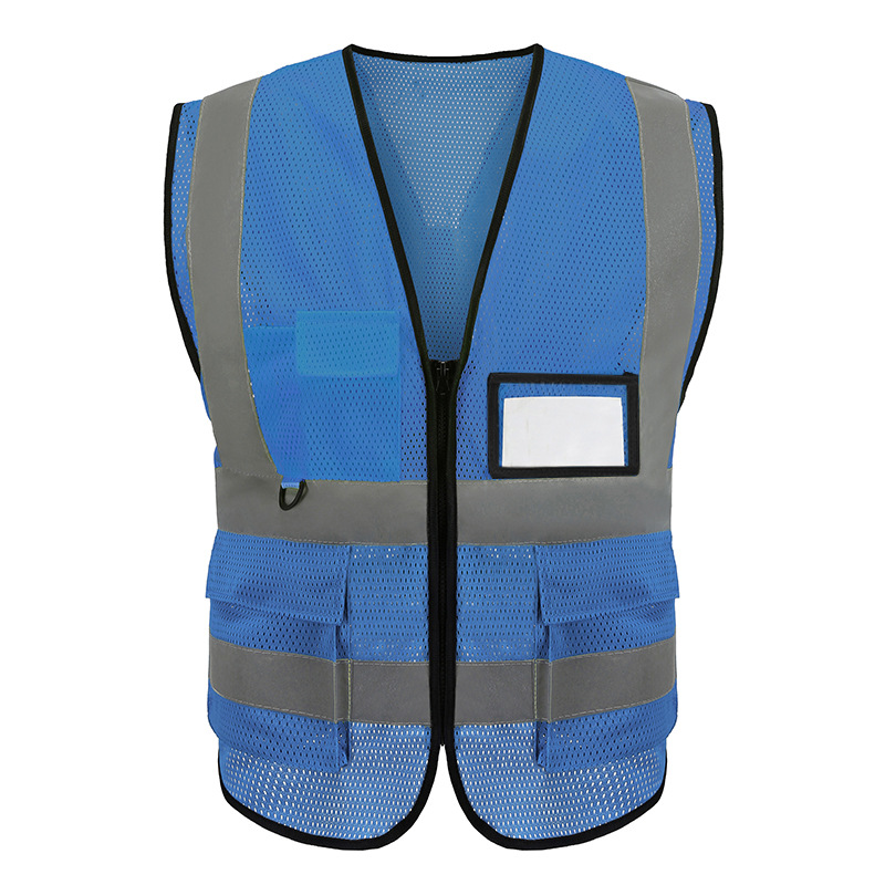 Múltiple bolsillo de malla en forma de melocotón * azul medio