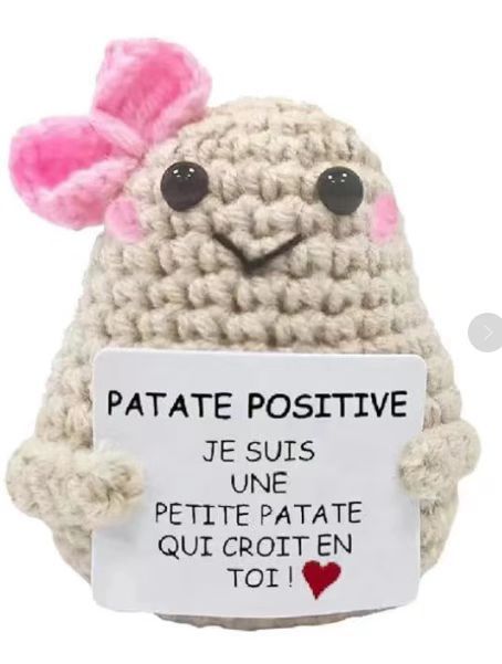 Transfronterizo al por mayor hecho a mano de punto de felpa de energía positiva de la patata emocional vegetal adornos de frutas de juguete pequeño regalo